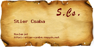 Stier Csaba névjegykártya
