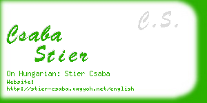 csaba stier business card